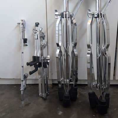 DW, Roland, Gibraltar - DW Flat Snare Stand, 2 x Roland Cymbal Boom/L-Rod stands, Gibraltar Cymbal Clamp - Silver image 13