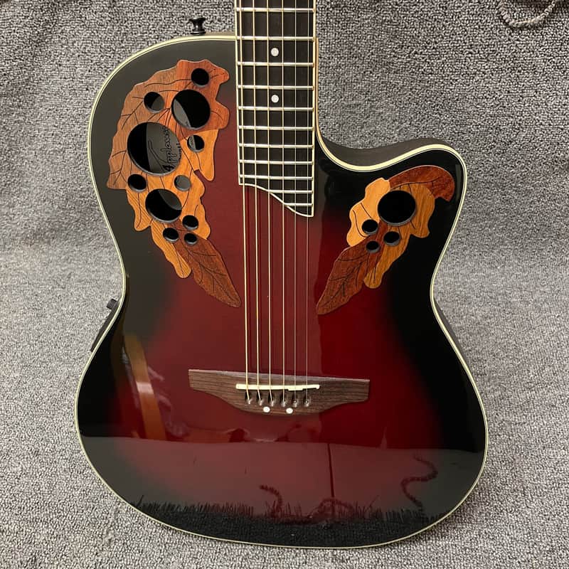 Applause by Ovation AE148 Acoustic/Electric Guitar Red Burst | Reverb