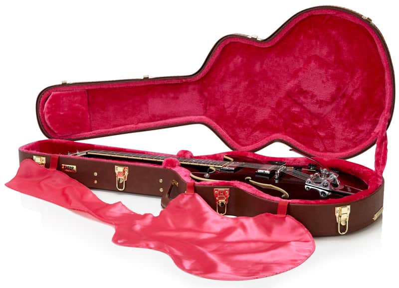 Gator Semi-Hollow Guitar Deluxe Wood Case (GW-335-BROWN) image 1