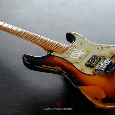 Fender Stratocaster Floyd Rose Classic HSS Sunburst Made in USA Aged Relic (VERY RARE) image 10