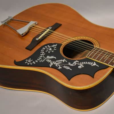 c.1970's Aria 12-String Acoustic Guitar Natural image 10