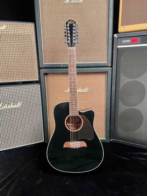Washburn Oscar Schmidt Model OG312CEB 12-String Black image 1