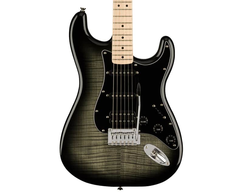 Used Squier Affinity Series Stratocaster FMT HSS - Black Burst w/ Maple FB image 1