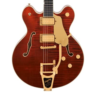 Used Gretsch Broadkaster LX Figured CB w/ String-Thru Bigsby - Bourbon Stain image 1