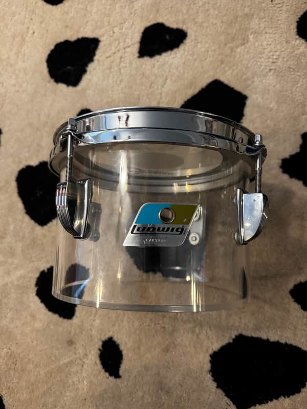 Ludwig 5.5x8" Vistalite Acrylic Concert Tom 1970s - Clear image 1