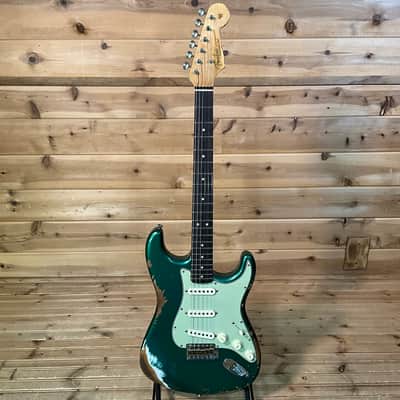 Fender Custom Shop Limited Edition 1964 L-Series Stratocaster Heavy Relic Electric Guitar - Aged Sherwood Green Metallic image 2