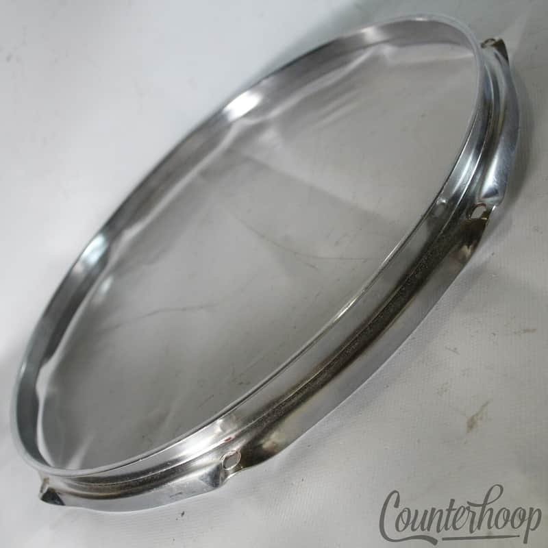 Ludwig 14"Snare/Tom Drum Rim/Hoop Triple-Flange Chrome Classic Vintage 70s 8Hole image 1