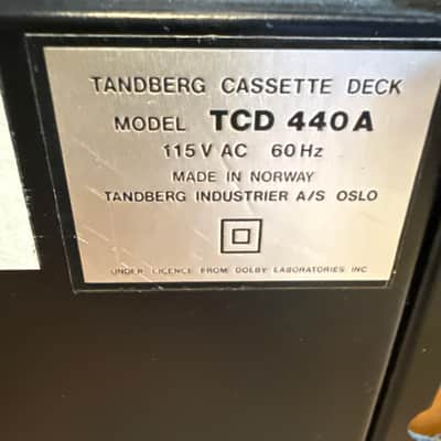 tandberg cassette deck TCD 440a Tape Player Black 3 Heads Made Norway Audiophile image 14