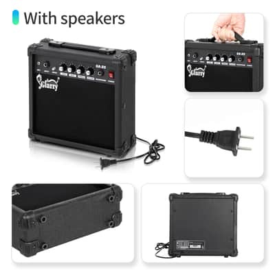 Glarry GST Electric Guitar Blue w/ 20W Amplifier image 10