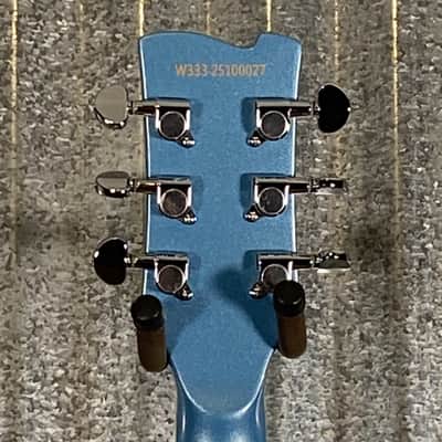 Westcreek Guitars 333 Semi Hollow Body Double Cutaway Blue #0027 Used image 6