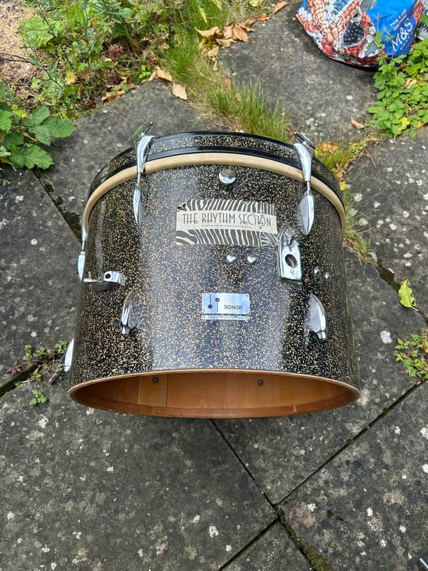 Sonor VINTAGE VERY RARE 20" BASS DRUM 1960's 70's - GOLD SPARKLE image 1