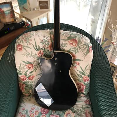 Vintage 1964 Silvertone Danelectro 1440L Bass Guitar, White & Black image 4