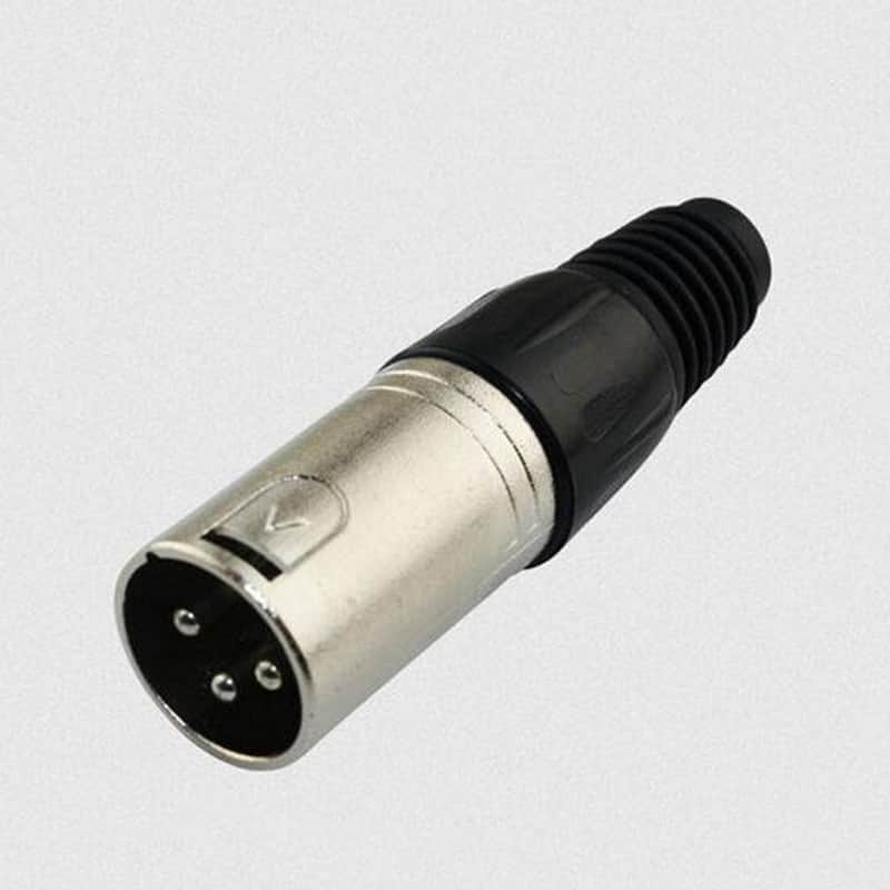 PROCRAFT PC-TX004 3-Pin Male XLR Lo-Z Cable Mount Connector - NICKEL image 1
