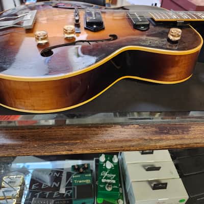 Vintage 1951 Gibson ES-300, Dual Pickup Archtop Electric Guitar, with Tone Specific 1946 P-90s - Sunburst w/ Case image 17