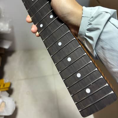 22fret Rosewood Roasted Maple Electric guitar neck rosewood matte DIY parts image 3