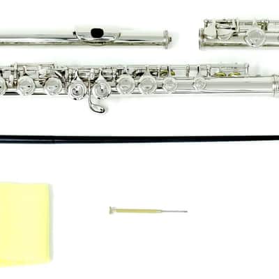 Nickel Closed Hole Flute w Black Case/Shoulder Strap/Handle/Pocket image 3