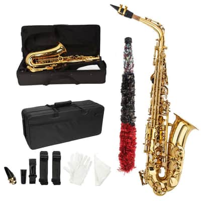 New Student Paint Gold Alto Eb Sax Saxophone w/ Case Accessories image 8