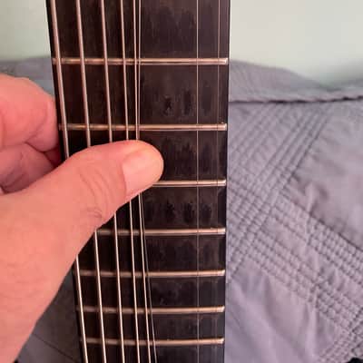Agile Septor Pro 827 - trans blue neck through ebony fret image 12