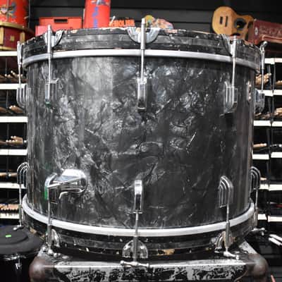 Vintage Slingerland Leedy 14" x 22" Bass Drum in Black Diamond Pearl image 3