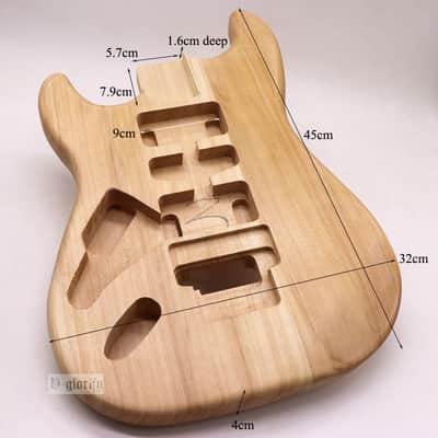 Left handed ST guitar body poplar wood guitar barrel image 5