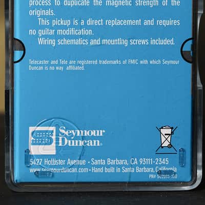 Seymour Duncan STL-1 Vintage 54 Telecaster Bridge Lead Pickup - Black image 2