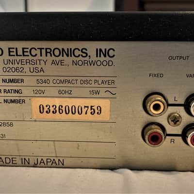 Vintage CD Player Deck NAD 5340 With Remote *WORKING* image 4