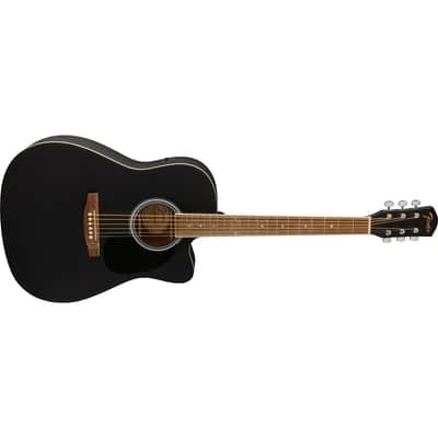 Fender FA-25CE Dreadnought Acoustic Guitar, Black image 2
