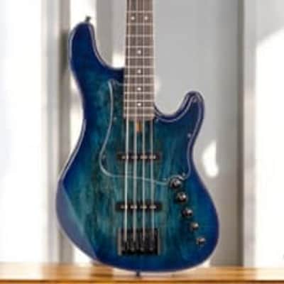 Cort GB-Fusion 4, Blue Burst, 4-String Bass image 3