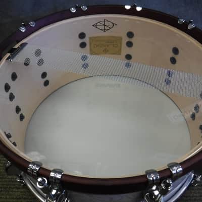Dixon Classic Series 14x6.5" Maple Wood Hoop Snare-Sub Zero White image 7