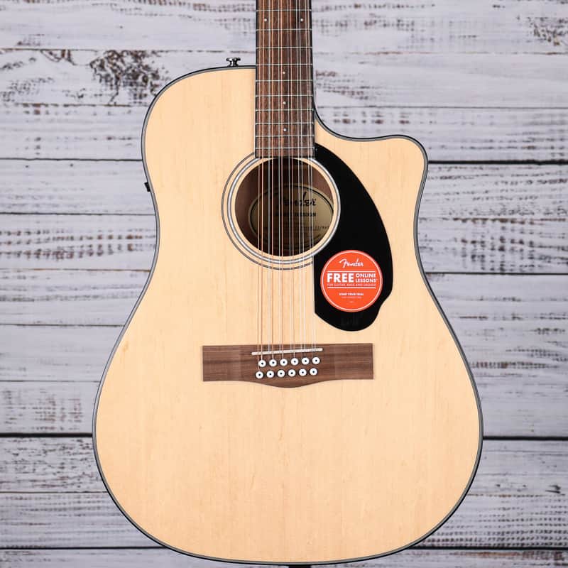 Fender CD-60SCE Cutaway Dreadnought 12-String Acoustic-Electric Guitar | Natural (IN-STOCK) image 1