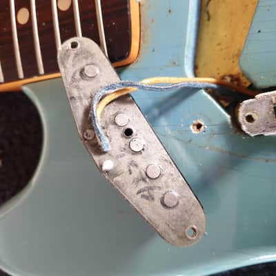 All original vintage 1965 pre-CBS L serial Fender Mustang in gorgeous Daphne blue! image 12