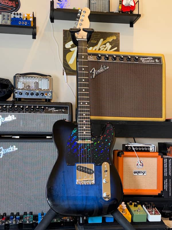 Midnight Blue Burst Lic. by Fender American Telecaster Tele w/ gig bag & strap