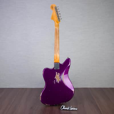Fender Custom Shop 1965 Jaguar Electric Guitar Heavy Relic - Faded Purple Metallic - #R141588 image 6