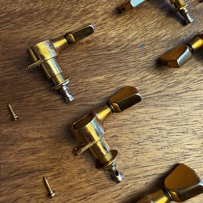 Vintage Gibson-branded Schaller M6 180 gold tuners - '78 original 3x3 set - Norlin Era Les Paul Custom image 7