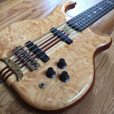 Alembic Persuader Distillate 5 String Bass Quilted Maple 1988 image 4