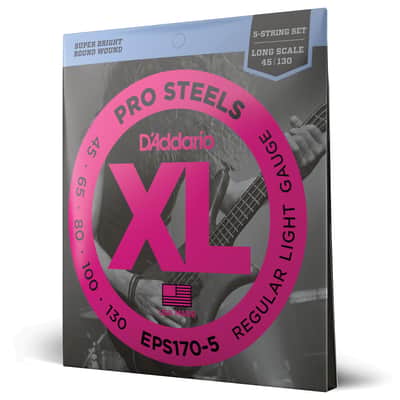 D'Addario EPS170-5 5-String Bass Guitar String Set, Light Gauge, Long Scale, 45-130 image 3