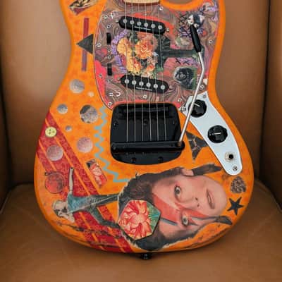 Fender David Bowie "Ziggy Stardust" Mustang 1 of 1 - Pro Setup - Artist Guitar - Original - Capri Orange image 5