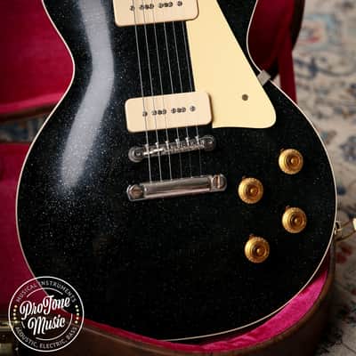 2025 Gibson Custom Shop Les Paul 56' Murphy Lab Ultra Light Aged Black Sparkle image 4