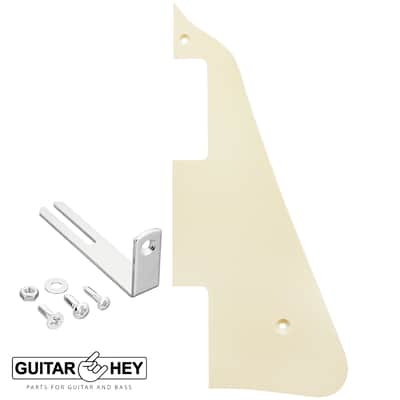 NEW 1-Ply Pickguard For Gibson Les Paul Standard Style w/ Bracket - CREAM image 1