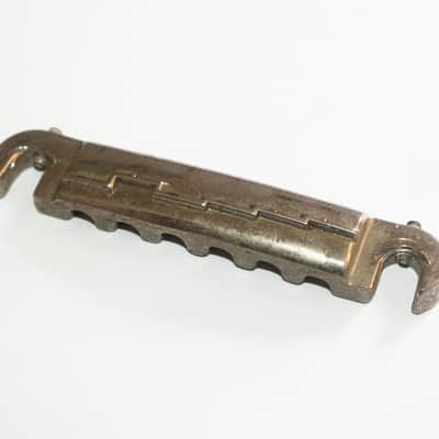 Gibson 1962 Compensated Wrap Around Tailpiece Lightning Bolt Wraparound Nickel 1963 1964 1960's image 3