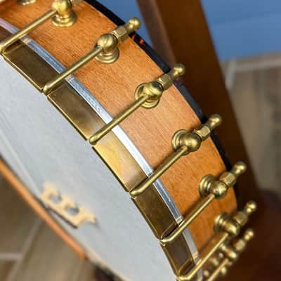 Starr Limited Edition 11" Cherry Rolled Brass Tone Ring 5-String Openback Banjo - Satin image 10