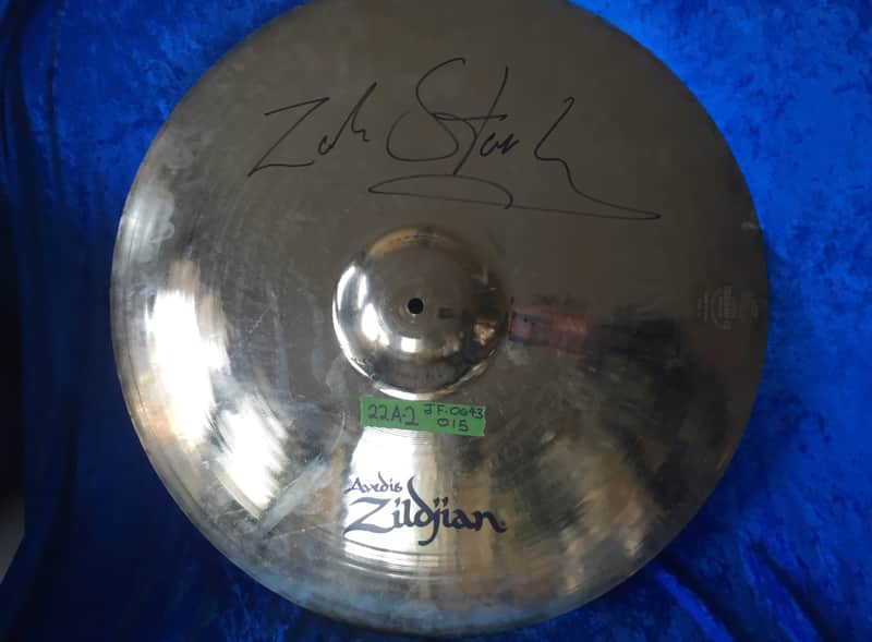 Zildjian Zak Starkey’s, The WHO, Stage Used, Signed Cymbal, Poster, Sticks Package. Authenticated. 2006 image 1