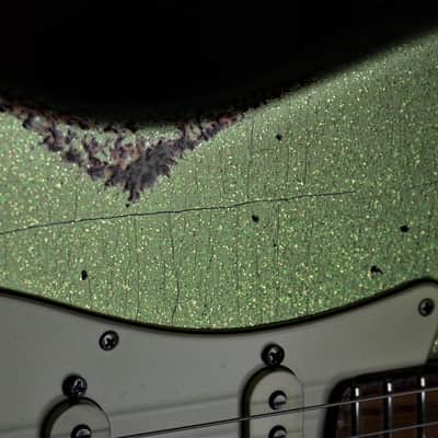 American Fender Stratocaster Custom Heavy Relic Lime Green Sparkle "Duncan Antiquities" image 23