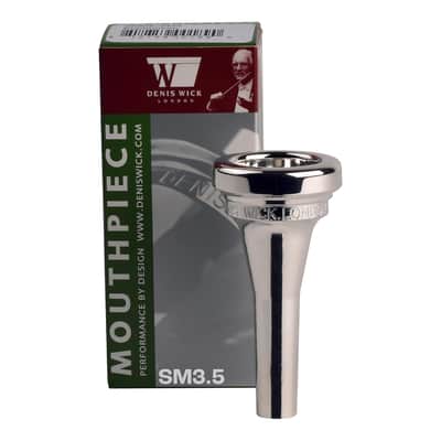 Denis Wick Steven Mead Euphonium Mouthpiece Silver Plated, 5880E-SM3.5 - Barrel Backbore for Balanced Airflow & Tone - Large Shank Fitting Euphonium Accessories Easy Articulation-26.40 x 6.80 x 7.6mm image 1