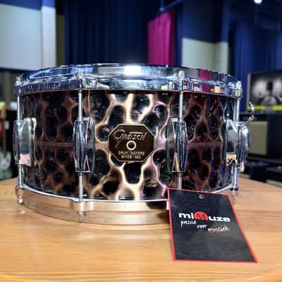 Gretsch Hammered Antique Copper 14"x6.5" Snaredrum imagen 3