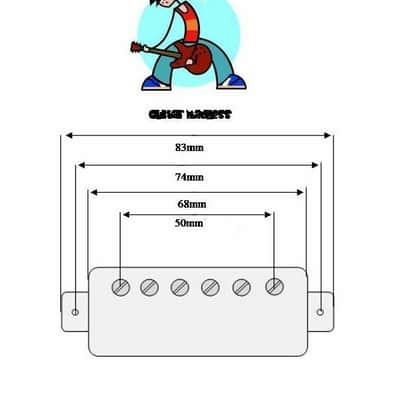 G.M. Mini Deluxe, Mini Humbucker Bridge Alnico Magnet Pickup Gold (50mm) image 7