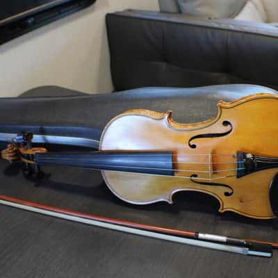 An Antique Antonius Stradivarius Nicolo Eberti Copy Full Size 4/4 Violin Bow & Case3 V image 2