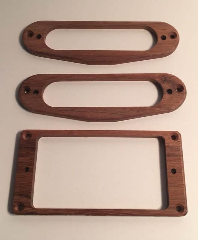 Guilford Genuine Koa H-S-S Flat pickup ring set - USA image 1