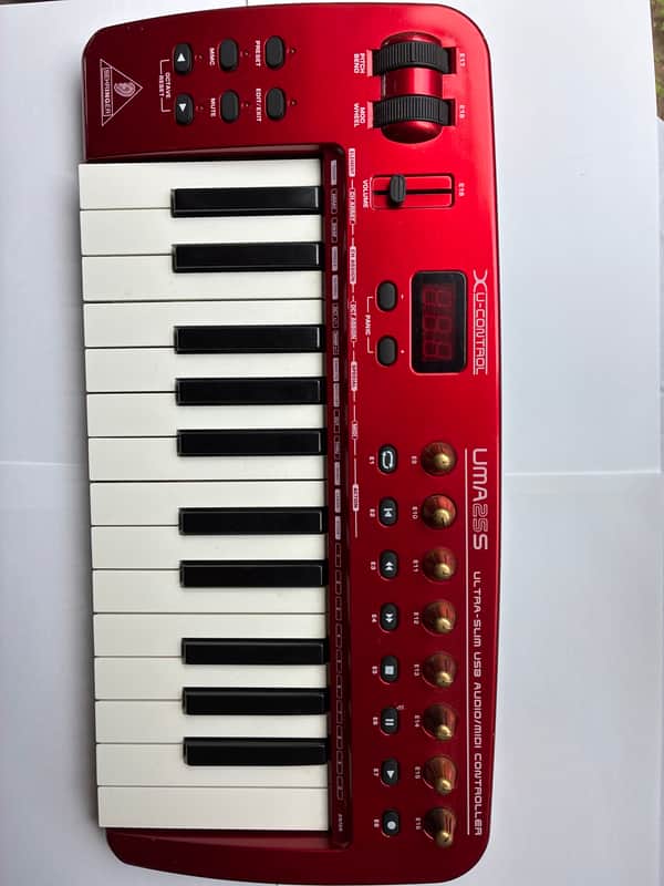 Behringer U-Control UMA25S 25-Key USB MIDI Controller 2010s - Red image 1