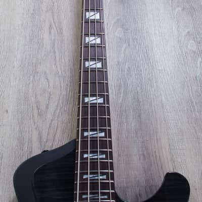 ESP LTD JC-4FM John Campbell Bass Guitar Flamed Maple EMG See Thru Black Satin image 9